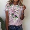 Floral Print Custom Short Sleeve Tee