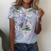 Floral Print Custom Short Sleeve Tee