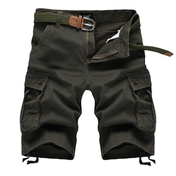 Cargo Shorts with Multi-Pocket, Knee-Length Design