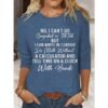 Cotton Letter Print Long Sleeve Tee