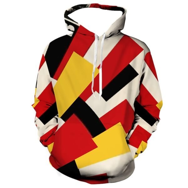 Color Block Graphic Pullover Hoodie
