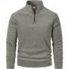 Quarter Zip Sweatshirt with Standing Collar