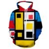 Color Block Graphic Pullover Hoodie