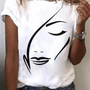 7F910694-A698-EFA7-A0FE-45E5D24432DE Floral Short Sleeve Casual Tee