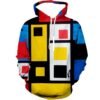 Color Block Graphic Pullover Hoodie