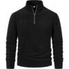 Quarter Zip Sweatshirt with Standing Collar
