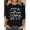 Cotton Letter Print Long Sleeve Tee
