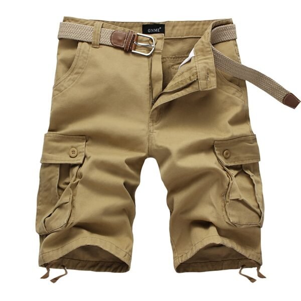 Cargo Shorts with Multi-Pocket, Knee-Length Design