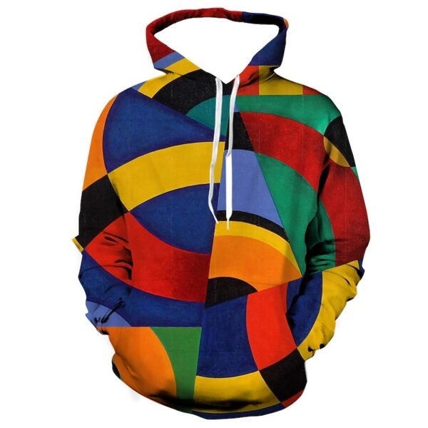 Color Block Graphic Pullover Hoodie