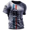 Distressed Graphic Crew Neck Short Sleeve 3D Print Vintage Fashion Tee