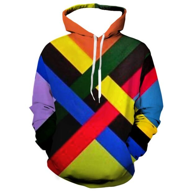 Color Block Graphic Pullover Hoodie