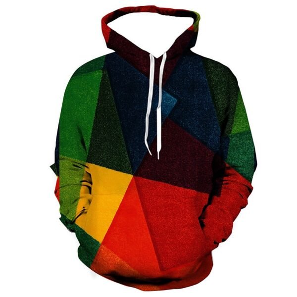 Color Block Graphic Pullover Hoodie
